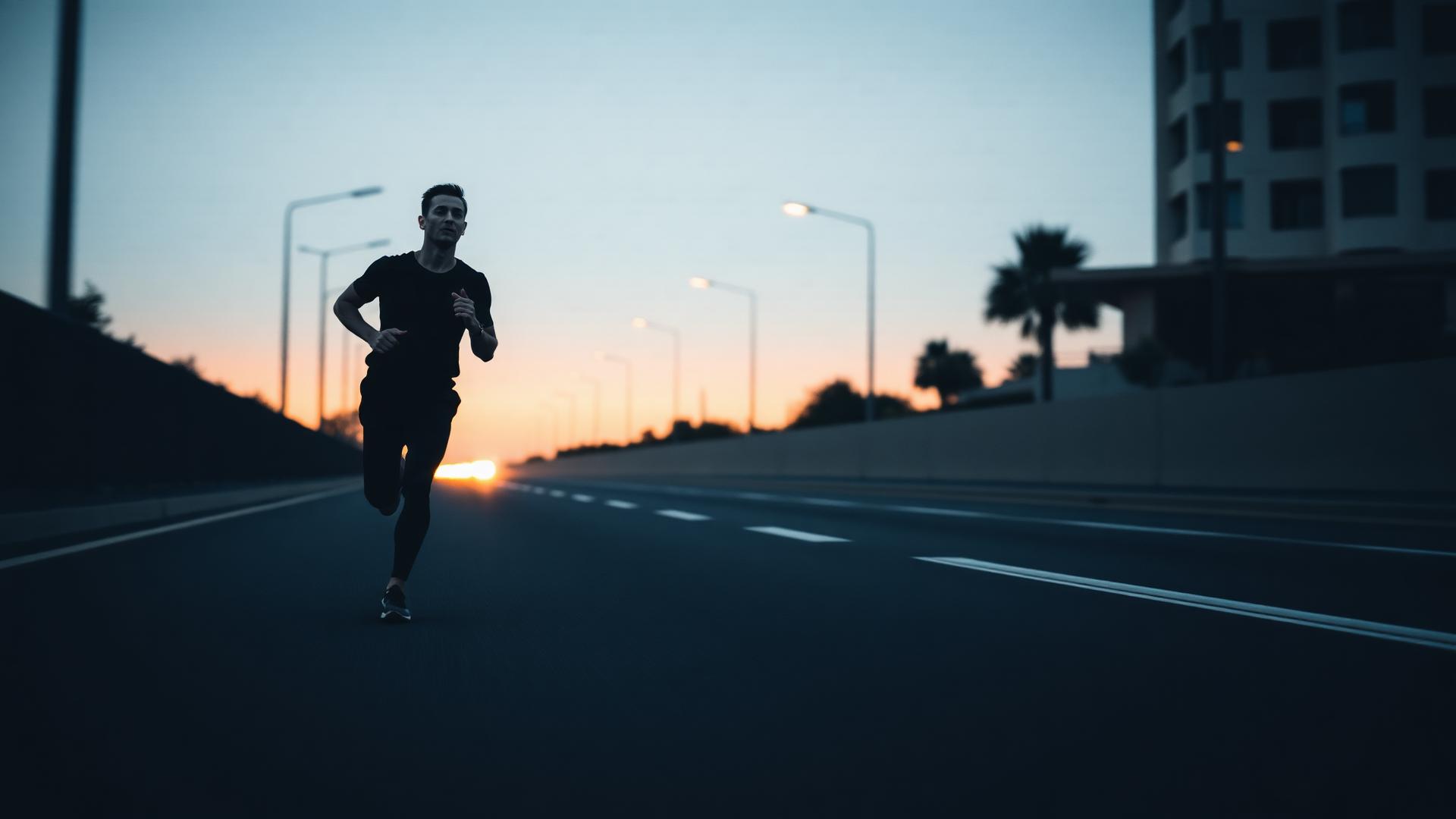 Runner at dawn